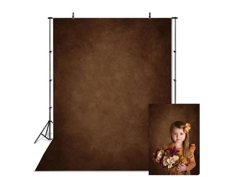 Fundo 3X2M para Estúdio Fotografia Tecido Castanho FABRIC