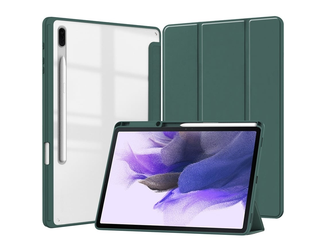 Capa Para Tablet Lurelia, Compatível Com Samsung Galaxy Tab S9/s9 Fe 2023, Transparente, Couro Sintético, Proteção Antiquedas, Acabamento Transparente