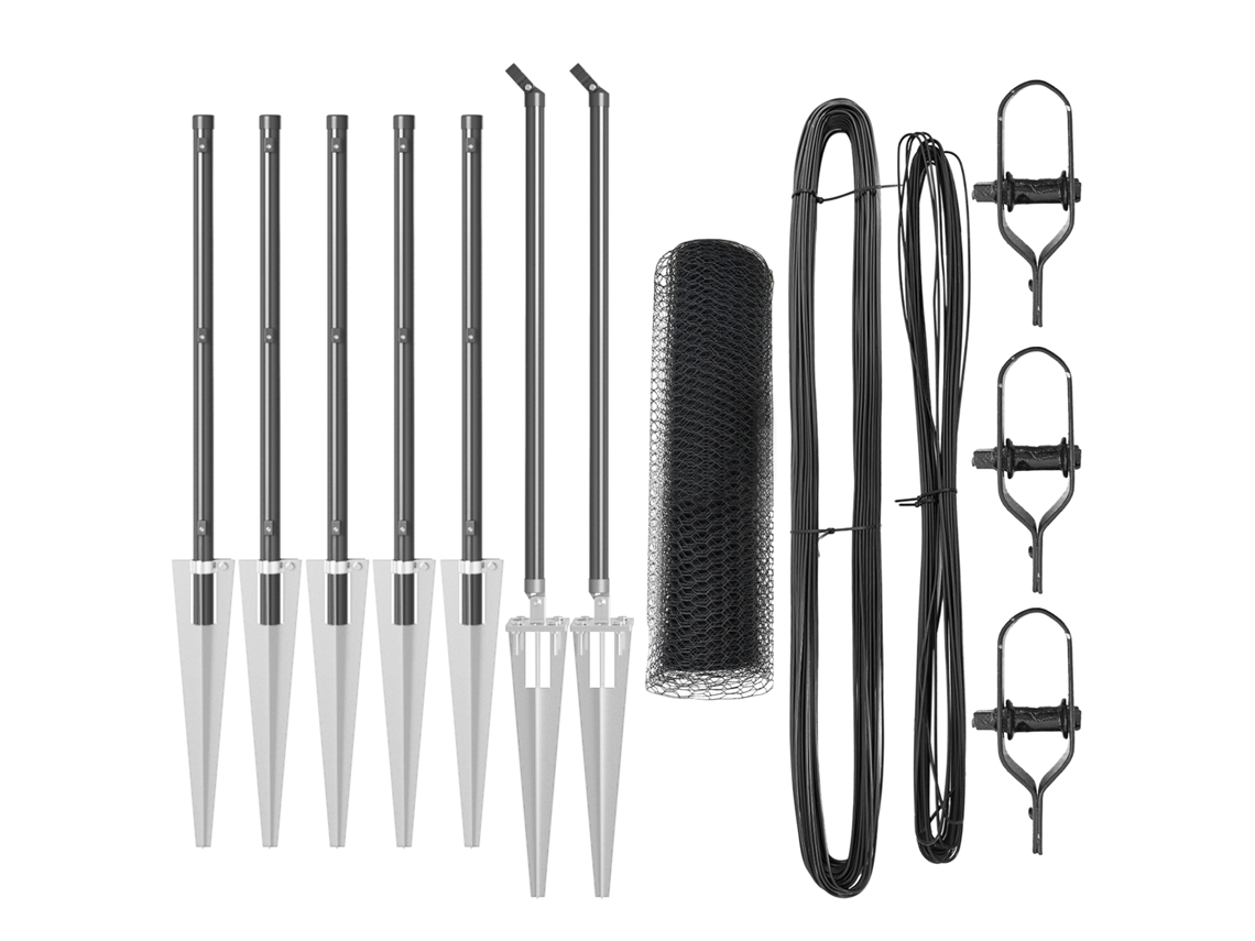 Conjunto 1 Cerca Externa Vidaxl Cinzento Aço (10 X 1 M)