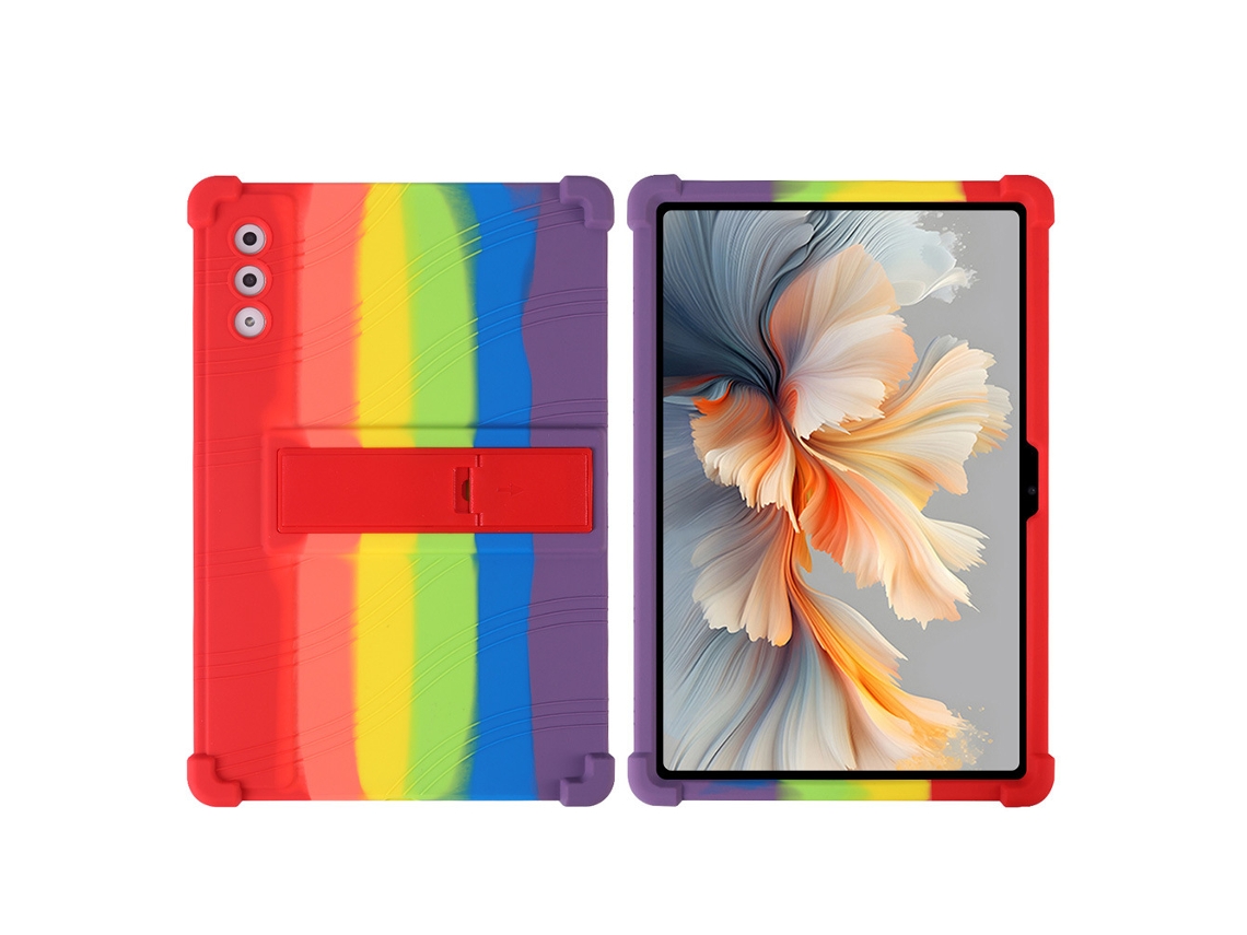 Capa Para Tablet Lenovo Yoga Pad Pro12.7 Polegadas, Em Silicone Macio Com Suporte, Resistente A Impactos Arco-íris Hexinyigjly