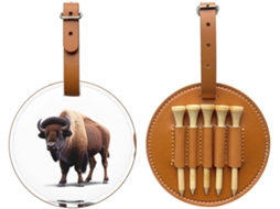 Bolsa para Tees de Golfe Giant Bison, Preta | S/MARCA