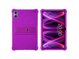 Capa De Silicone Com Suporte Para Teclast T60 Plus, Capa Protetora Robusta, Roxa