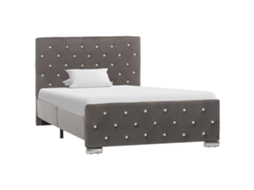 Bed Frame, Bed Frames Vidaxl Cinzeto Veludo (100 X 200 Cm)
