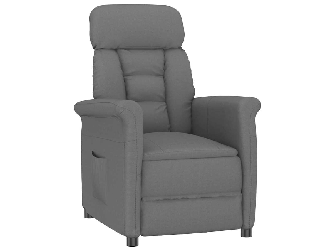 Vidaxl Poltrona Cinza Escuro Microfibra