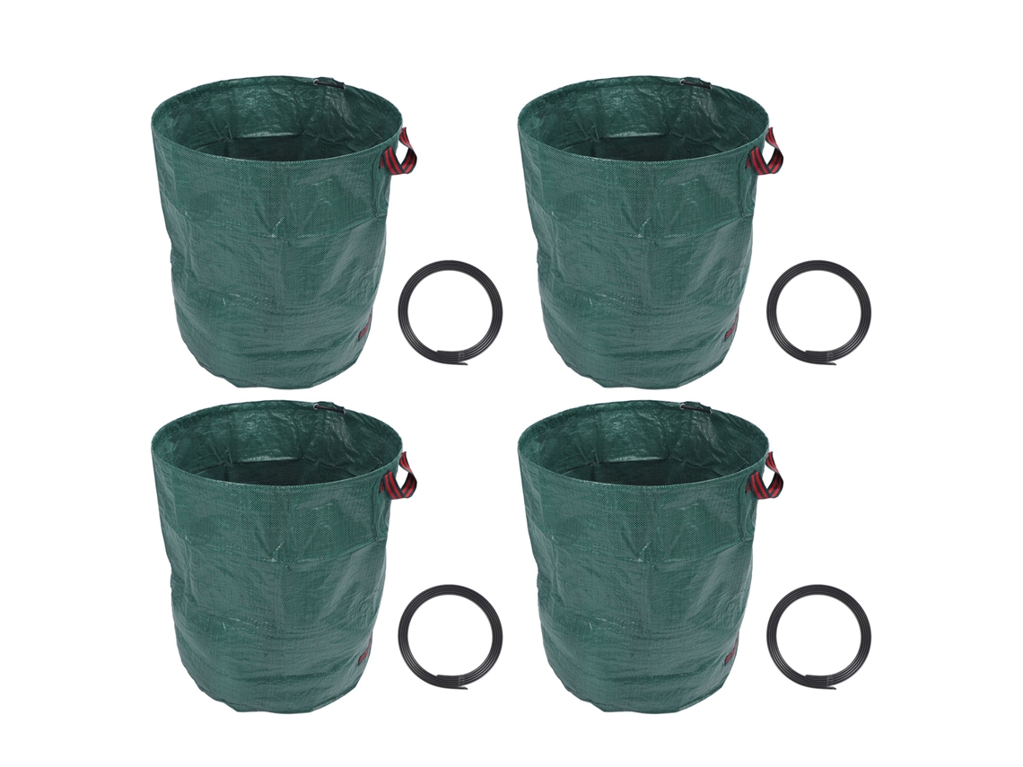 4 Bolsas Reutilizáveis Para Folhas De Jardim, Recipiente De Lixo De Jardim, Capacidade 500l, 86x86cm
