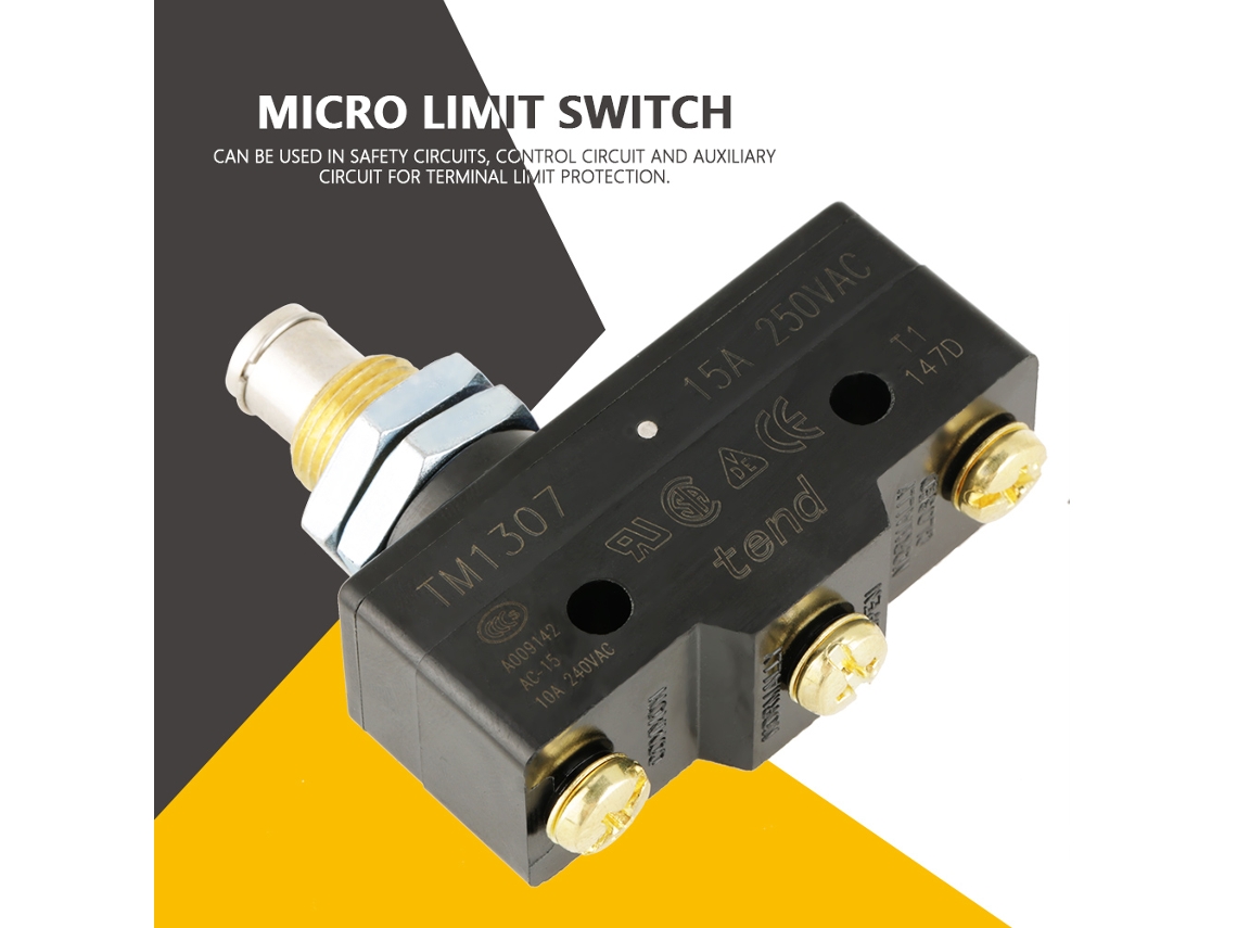 Interruptor Micro Limitário Momentâneo Tm1307 Preto