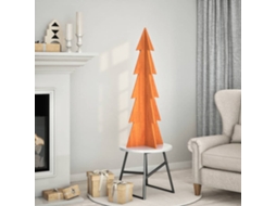 Vidaxl Árvore De Natal Decorativa 112 Cm Pinho Maciço Castanho-mel