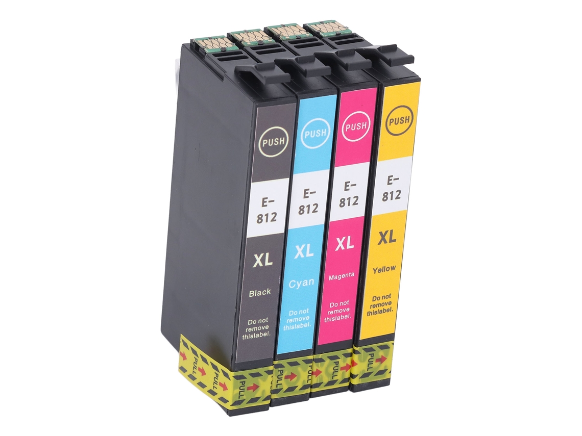 2026 kit de Cartuchos de Tinta 812xl Preto Ciano Magenta Amarelo Remanufaturado para Workforce Pro Wf 7840 Wf 7820 Wf 7310