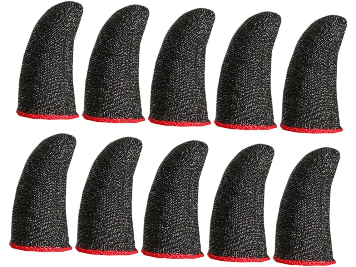 Conjunto De 10 Protetores Dedo, Capas Antiderrapantes De Fibra Prateada, Confortáveis E Respiráveis Para Acessórios De
