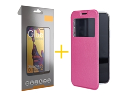 Pack 1 X Película de Vidro Temperado Full Capa GANDY Samsung Galaxy S23 Fe GANDY Flip Cover Rosa GANDY
