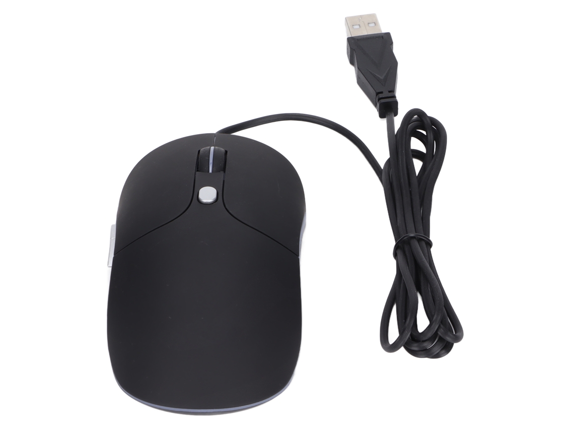 Aetheria mouse Gamer com Fio 6 Botões Luz Colorida Textura Esfumada 4 Velocidades Dpi 3200