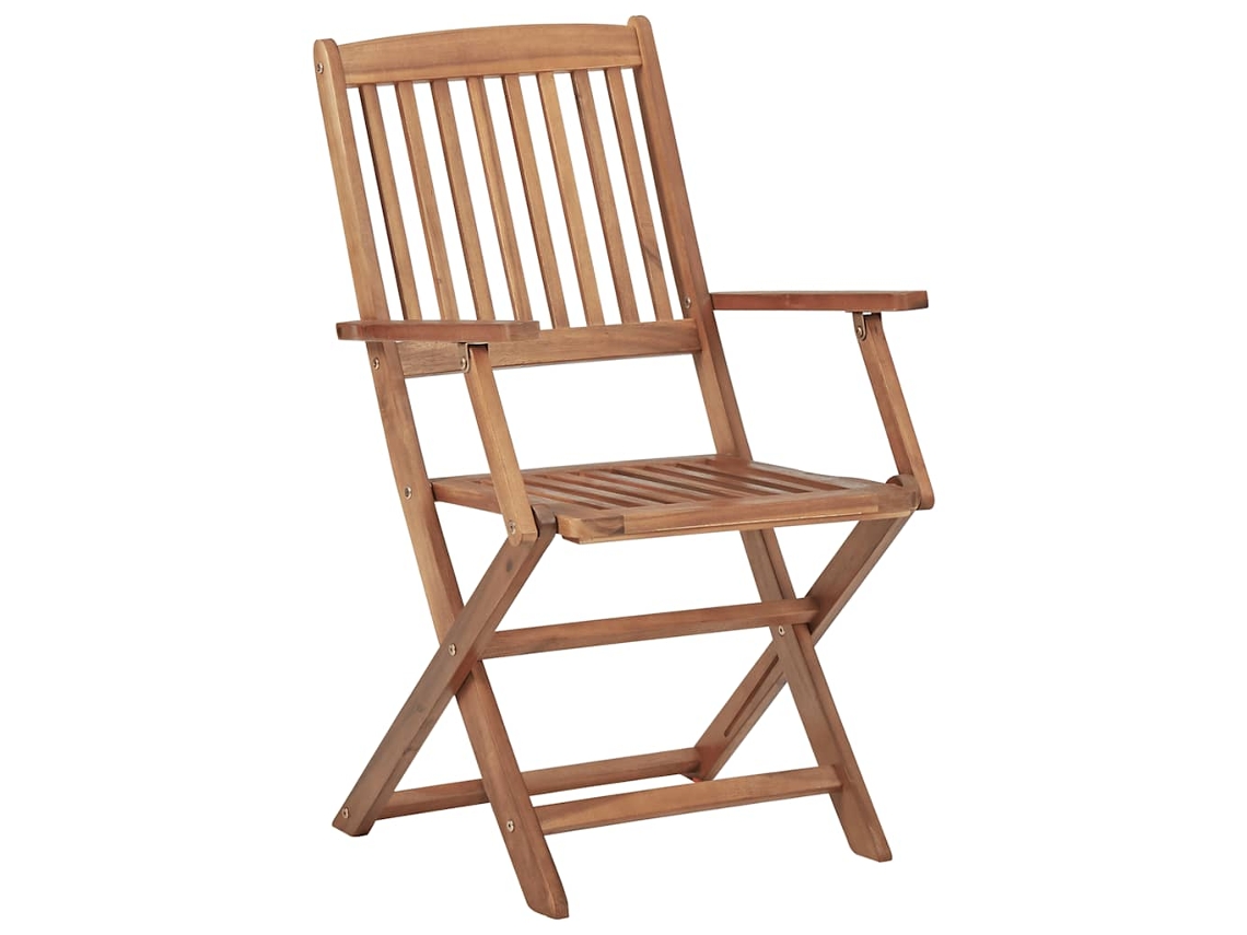 Conjunto de 6 Cadeiras de Jardim Dobráveis Madeira de Acácia Maciça MAISON EXCLUSIVE (6 pcs)