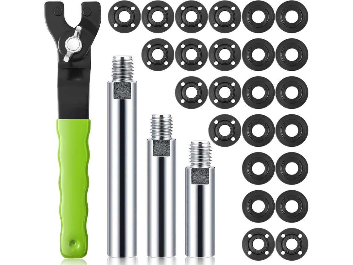 Haste De Extensão Para Esmerilhadeira Angular De 5/8" -11 Com Chave Ajustável.