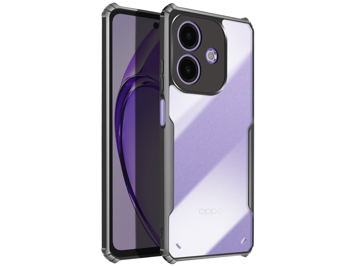 Capa Cantos Reforçados para Oppo Oppo A40 AVIZAR Silicone Preto