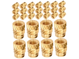 Porca Serrilhada De Latão Resistente Ao Calor M3 4,6x5,69 Mm, Inserto