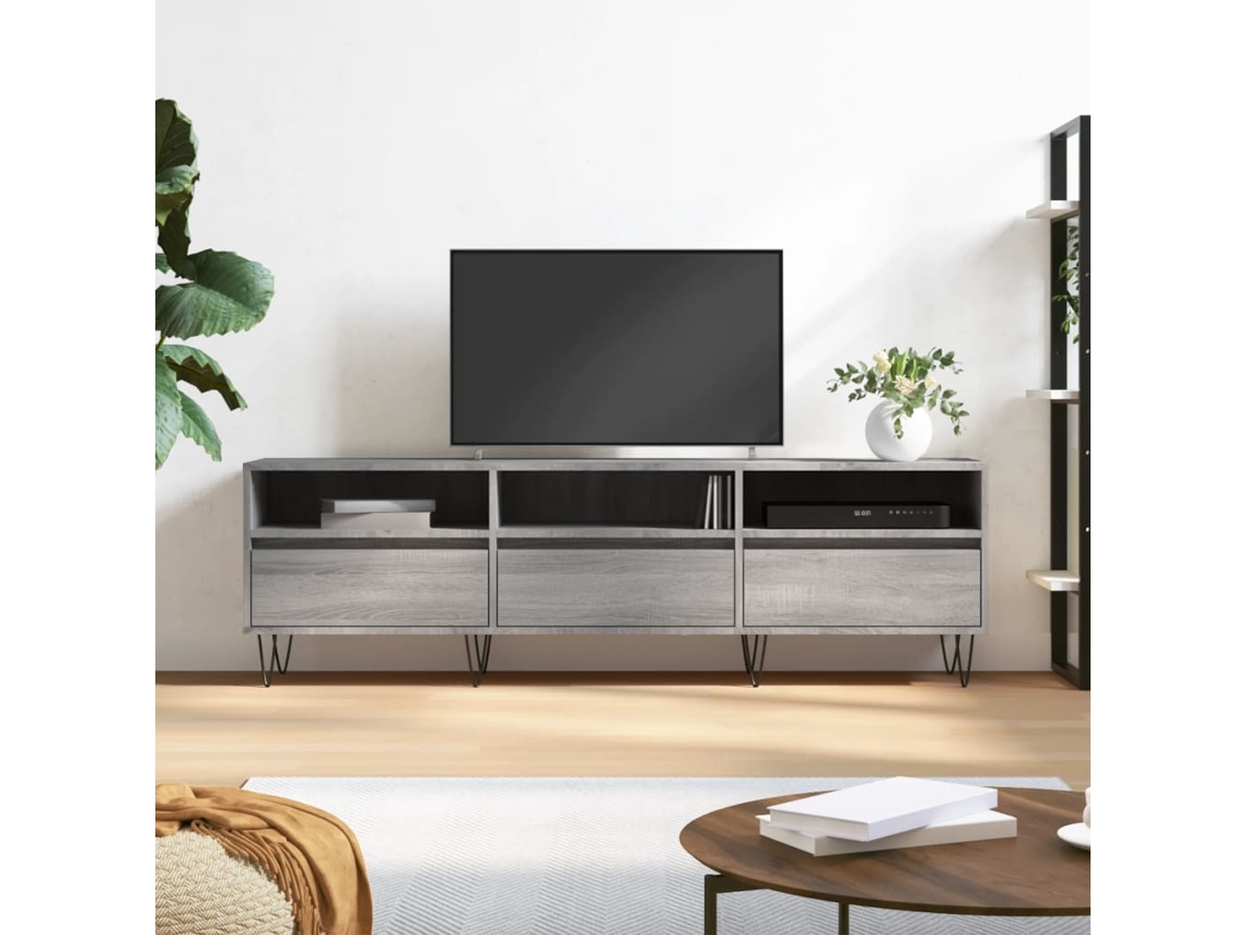 Vidaxl Móvel De Tv 150x30x44,5 Cm Derivados De Madeira Cinzento Sonoma