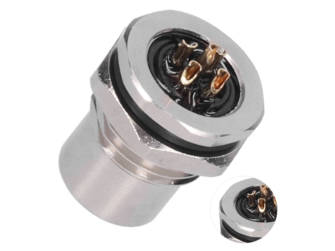 Laxiscreed Conector Metal 5 Pinos Ip67 À Prova De Água Para Fixações Seguras