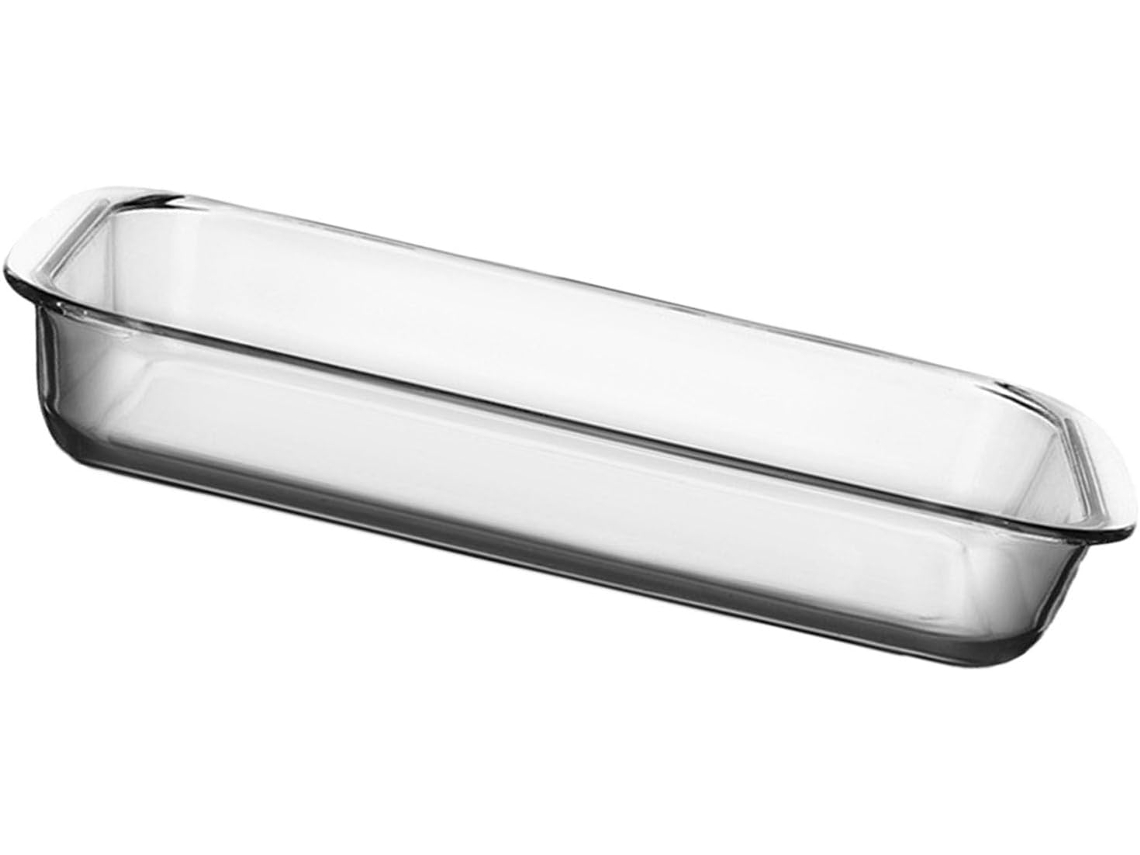 Assadeira Retangular De Vidro Borossilicato - Pode Ir Ao Micro-ondas - Transparente - Para Cozinhar Alimentos