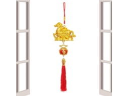 Decoração De Cavalo Dourado 3d | Decorações De Franjas Para Festa Da Sorte Na Primavera