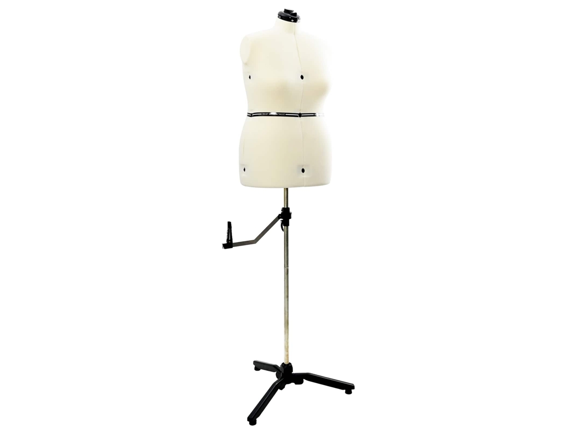 Vidaxl Forma De Vestido Ajustável Feminina Creme L Veludo