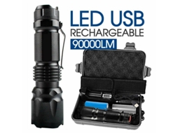 Lanterna De Foco E Zoom Bright Torch L2 Mini Lanterna Portátil Recarregável Forte Ehstmind (conjuntos)