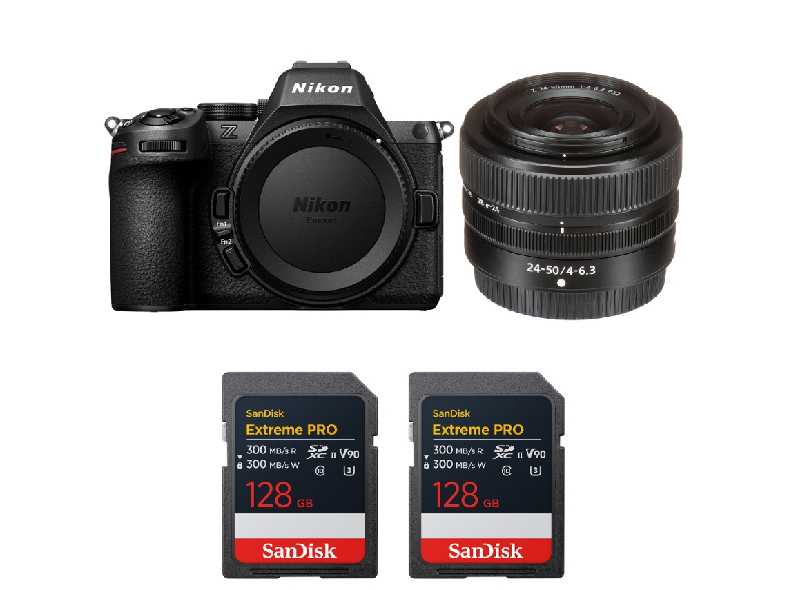 Z5 Ii + 24 50mm F/4 6.3 + 2 Sandisk 128gb Extreme Pro Uhs ii Sdxc + Ebook “20 Dicas para Fotos Que Impressionam” NIKON