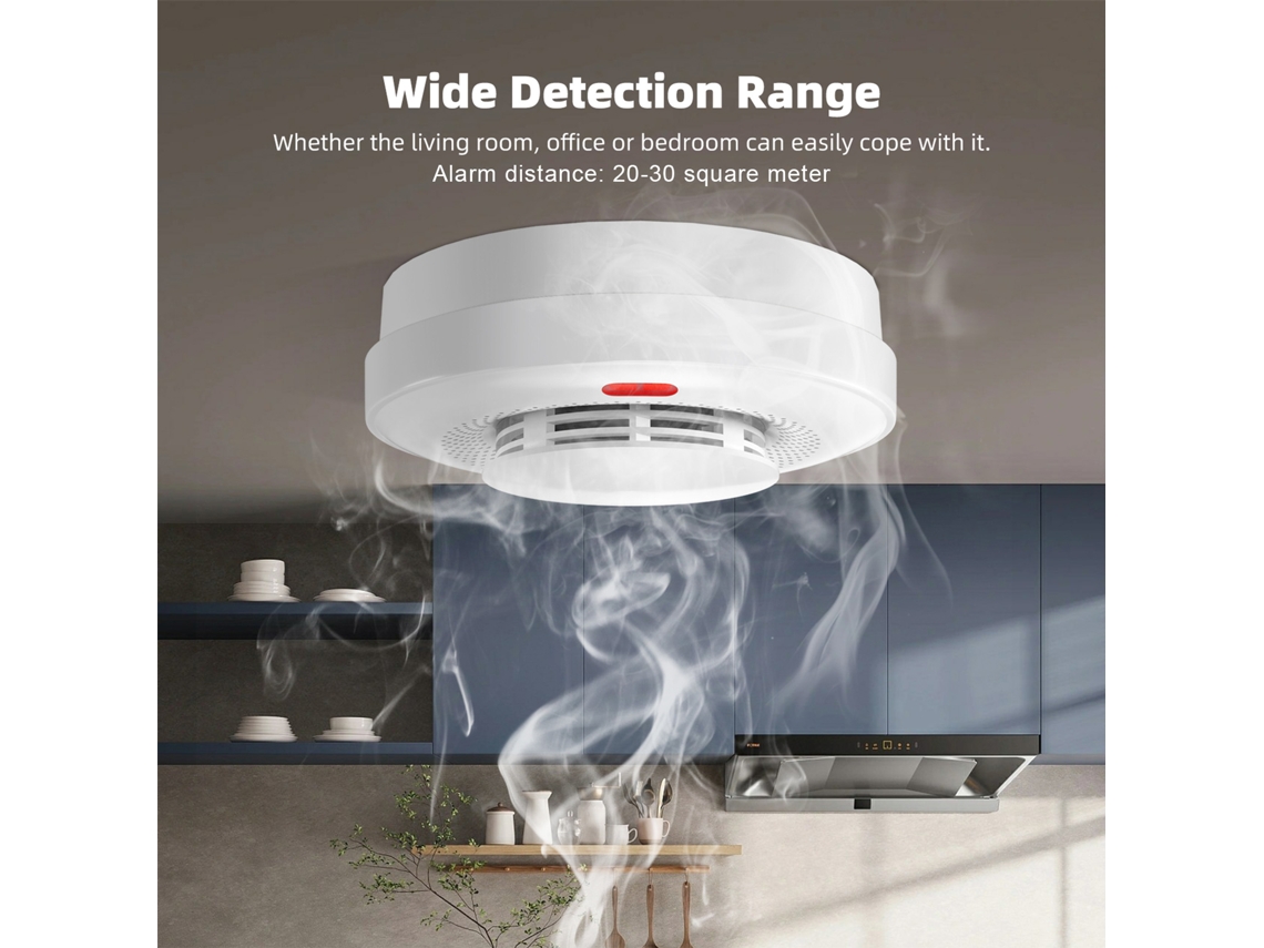 Detector De Fumaça Inteligente (detecção 360°, Controle Remoto)