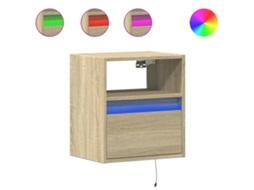 Wall-mounted Bedside Cabinet, Wall-mounted Bedside Cabinets Vidaxl Marrom Madeira Processada (n/a)