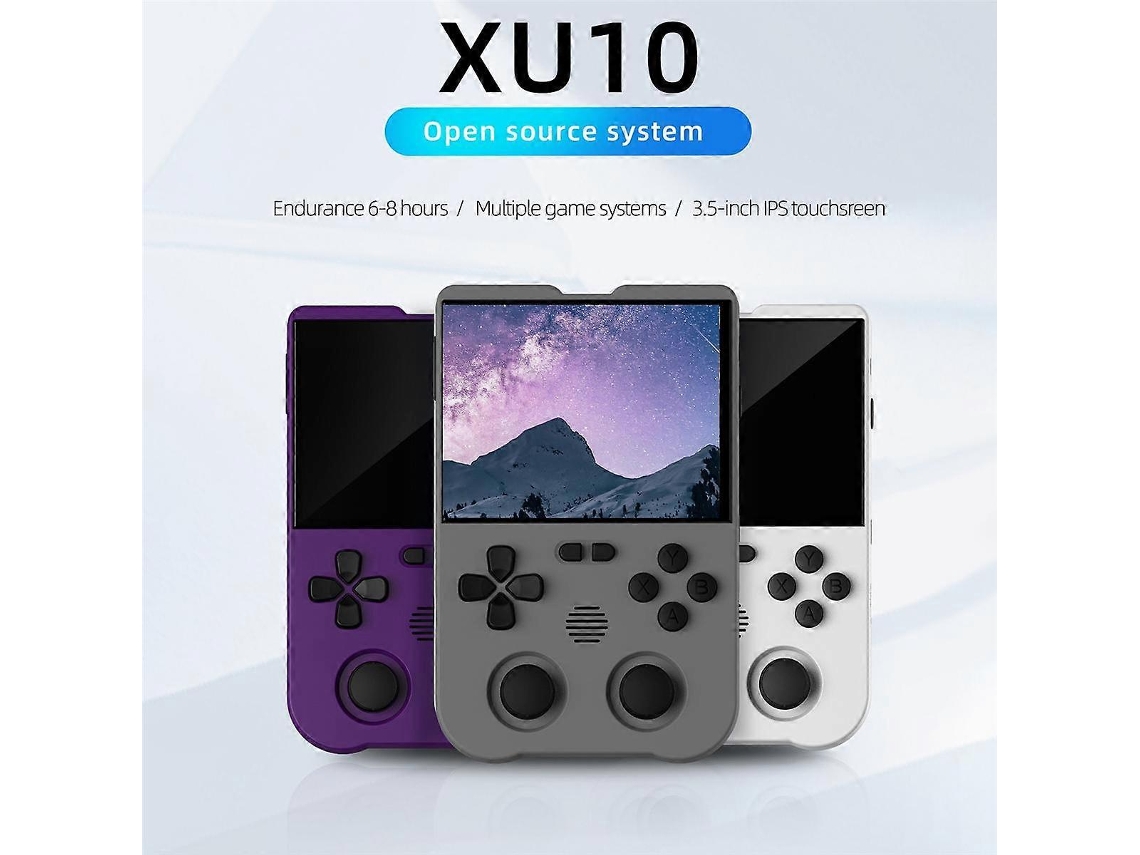 Console De Jogos Xu10 Com Tela Ips De 3,5 Polegadas, 256g, Arcade Retrô, Joystick Duplo, Player De Jogos 3d Rk3326s De 64 Bits Ly Ebike