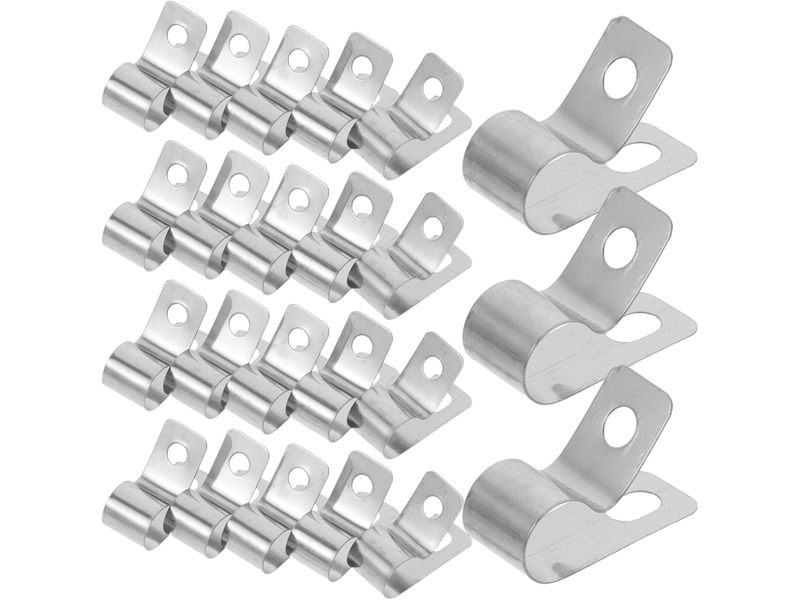 Inoomp 304 Presilhas para Cerca em Aço Inoxidável, 50 Peças, Presilhas Metálicas para Cercas de Arame e Aço,s À CHABERLU