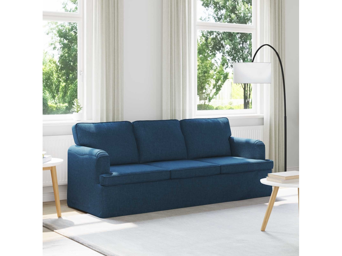 Vidaxl Sofá Azul 201 X 80 X 85 Cm Tecido