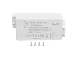 Driver de Led Dc12v 24w 2a Tensão Constante Multifuncional Diy Transformador de Luz Led Ac 100 240v CHABERLU