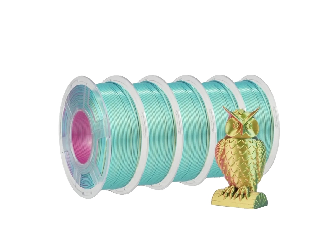 Sunlu 3d Printing Filament, Silk Finish, Low Shrinkage Rate,tc Vermelho Amarelo Verde Oem