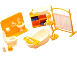 Conjunto De Banheiro Infantil Brinquedo, Com Pia Pequena, Banheira E