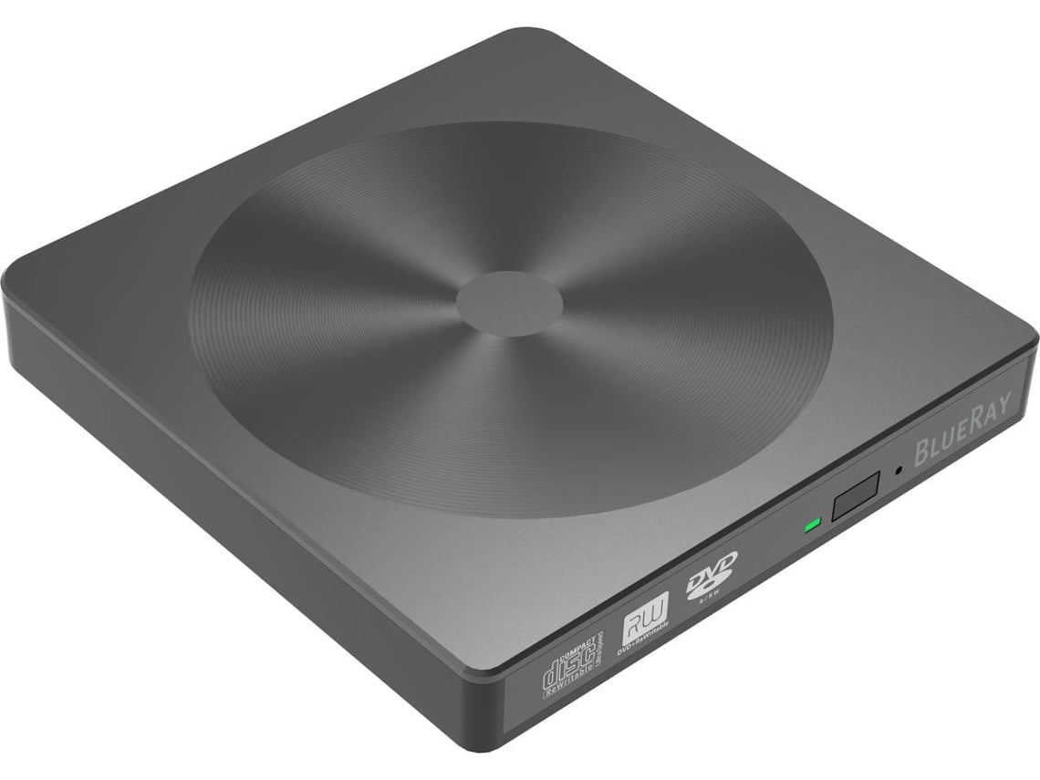 Leitor Gravador NIPOSOM de DVD-RW Externo Slim Blueray