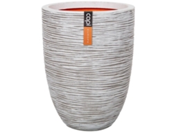 Vaso elegante e baixo Nature Rib CAPI marfim KOFI783 (46x58 cm)