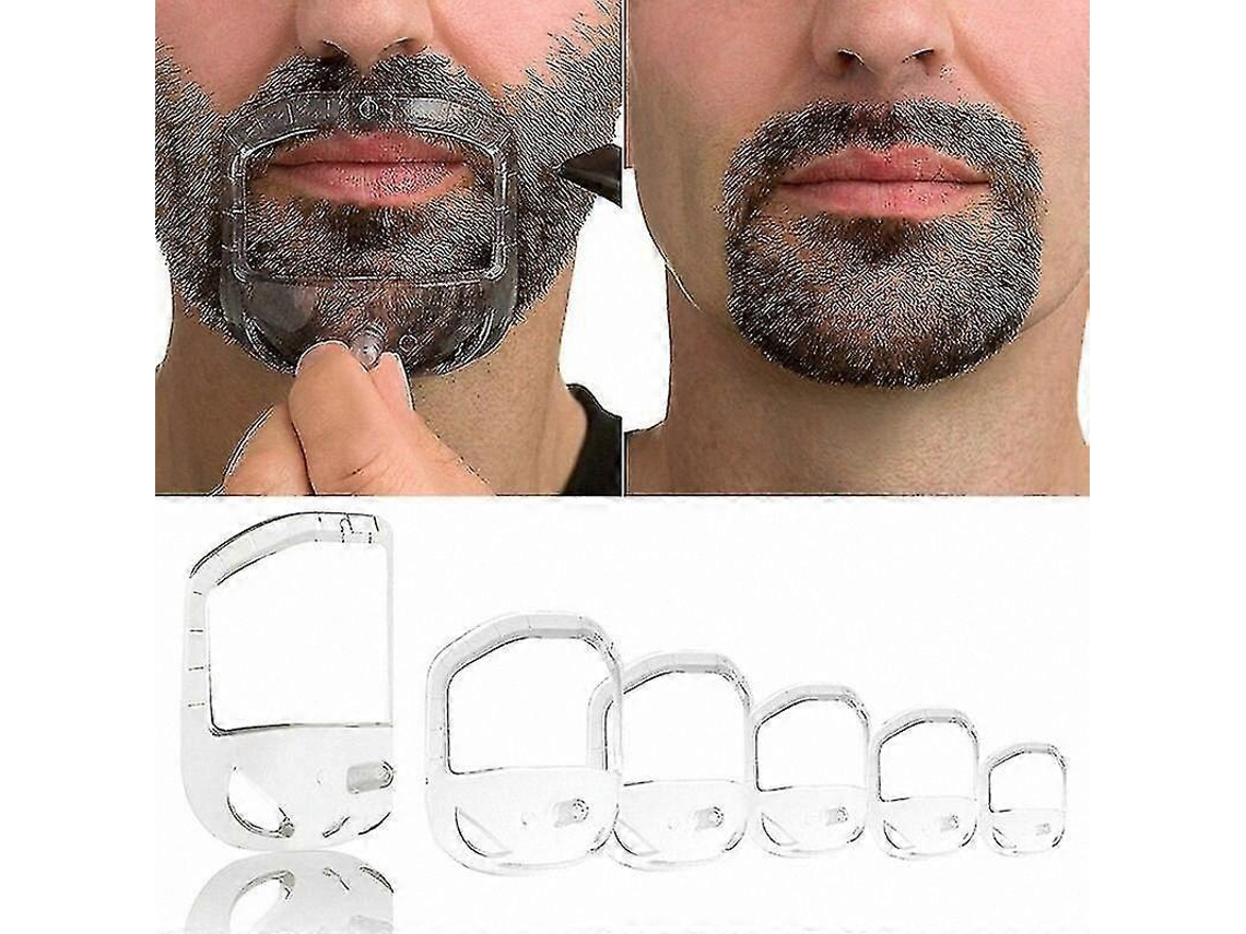 Kit De Stencils Para Modelagem De Barba E Bigode, 5 Peças, Para Corte Preciso