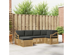 Vidaxl Conjunto De Sofás Para Exterior 6 Pcs Branco E Antracite