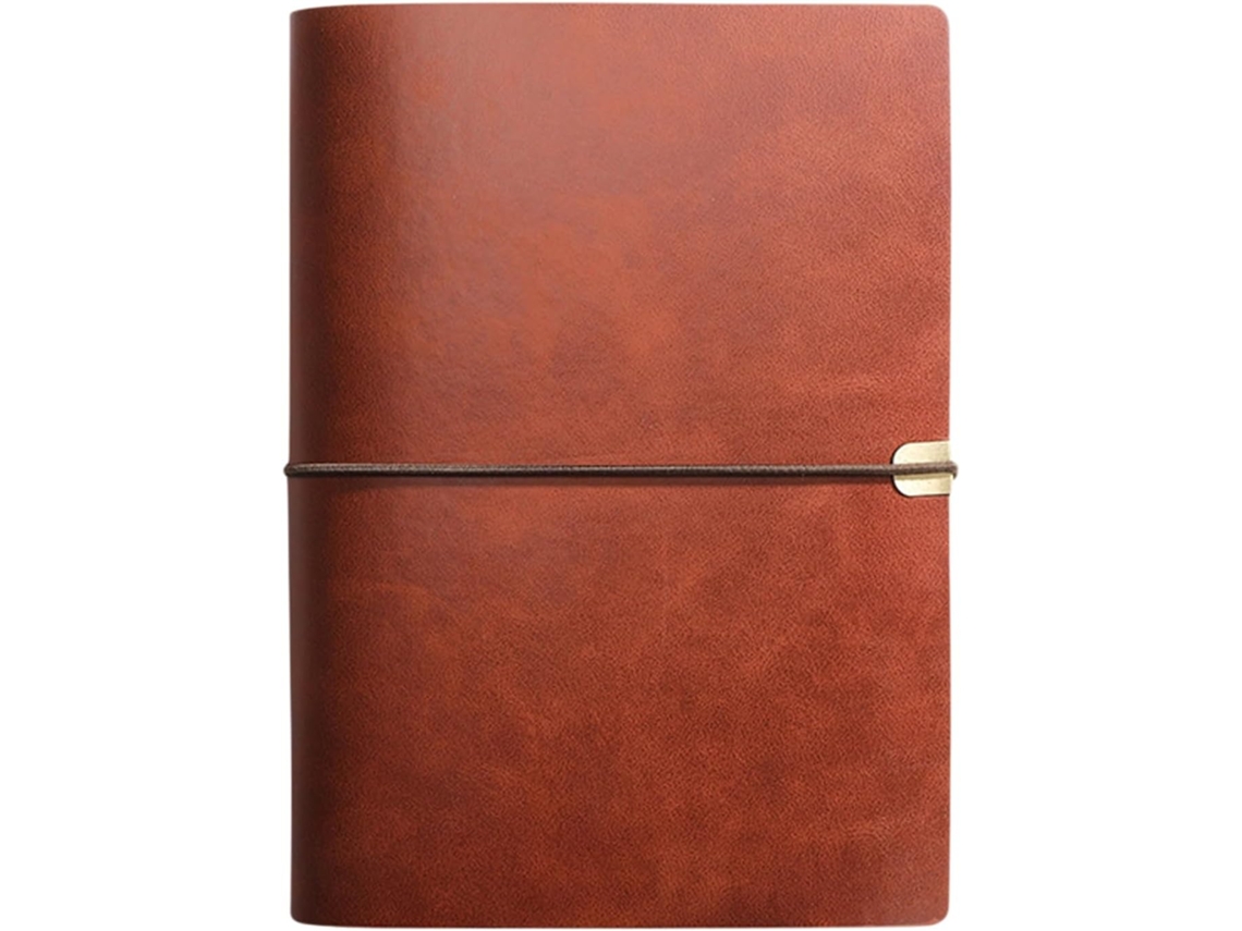 Agenda Vintage Em Couro Tamanho A5 Com Folhas Intercambiáveis, 23 X 17 Cm, Adequada Para Todas As Idades | Caderno Com Fichário