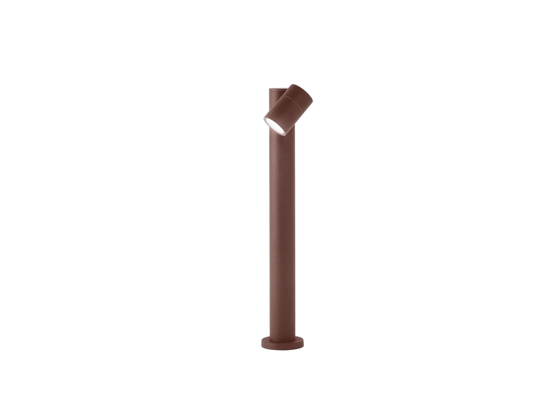 Puxe - Poste De Jardim Com 1 Lâmpada E27, Máx. 35w, Ip65, Alumínio Pintado, Poste Externo, Aço Corten - Perenz