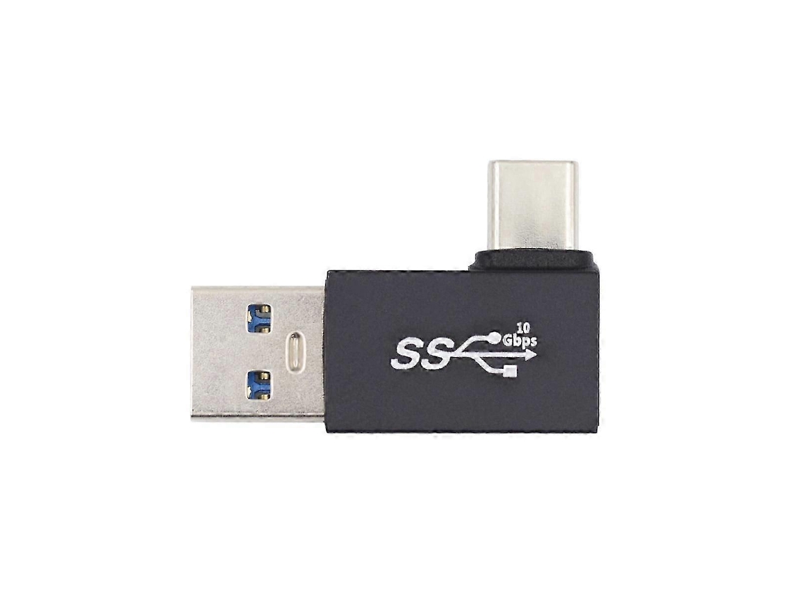 Adaptador De Dados E Carregamento 90 Graus Usb 3.0 Tipo A Macho Angular Para Usb 3.1 Tipo C Macho 10gbps Para Laptop E Celular Cy