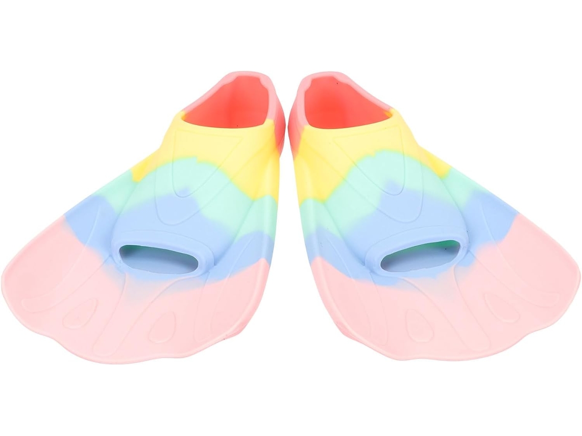 Nadadeiras De Silicone Leves E Curtas Para Natação, Para Meninos E Meninas, Compatíveis Com Sapatilhas