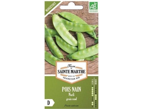 Sementes de Ervilha Anã Orgânica LA FERME DE SAINTE MARTHE Variedade Norli