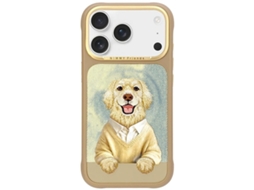 Capa Nimmy Mobile Para Iphone 17 Pro Magsafe Série Gentle Pets Com Estampa De Cachorro - Marrom