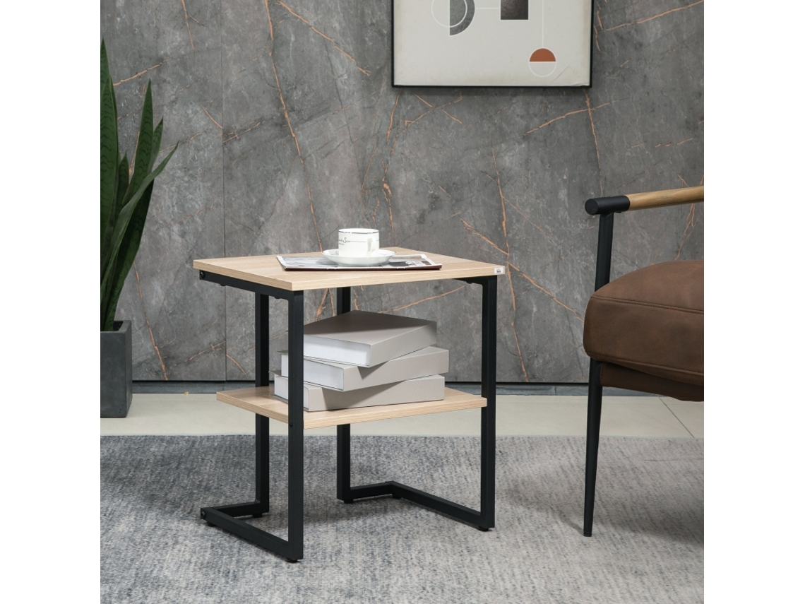 Mesa de Centro Moderna com Prateleiras, Capacidade 20kg 90x45x44,5 Cm MEGA ECHO TRADE SHOP