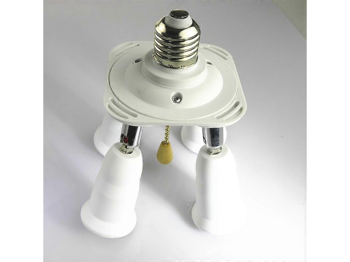 Adaptador Divisor De Soquete E27 4 Em 1, Adaptador Conversor De Soquete Para Lâmpadas Led E27 Hengjian