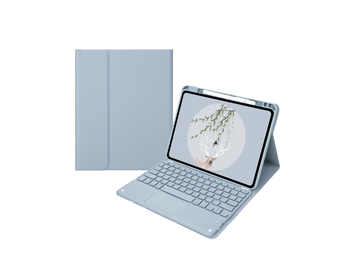 Capa Com Teclado Para Ipad Pro13 Polegadas,com Teclado Magnético Touch (fog Blue) Cuich (2024)