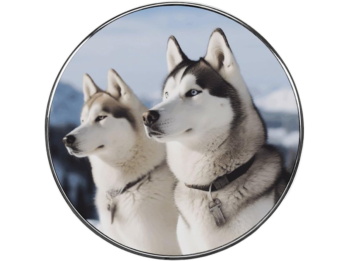 Ímã De Geladeira Com Estampa Cães Husky E Ímãs Liga Metálica Para Quadros Brancos, Armários, Cozinha, Escritório