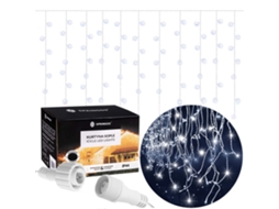 Cortina de Luz Decoração 500 Led 22,5 M Branco Frio Função Flashing Fonte de Alimentação