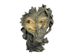 Esculturas de Parede Jardim e Decoração com Rosto Feminino Arte Mística de Árvore